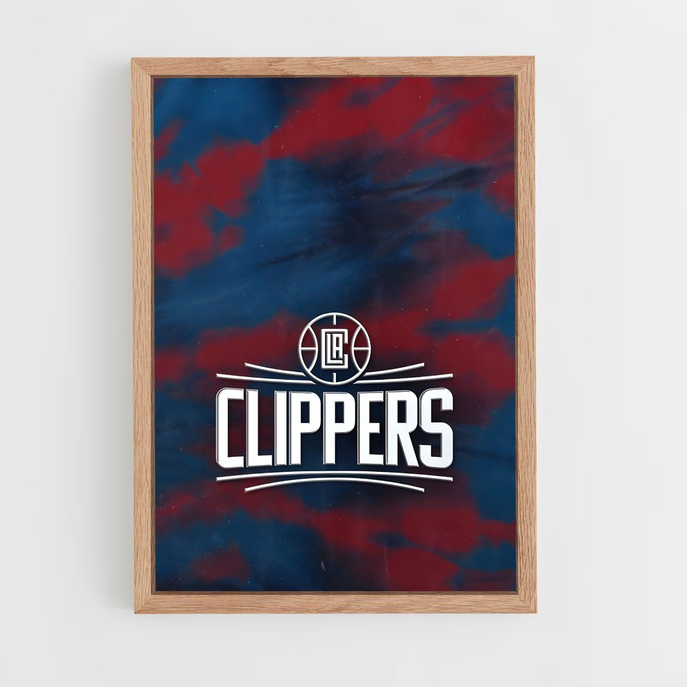 Poster Tie-Dye Clippers – affiche Basketball (vue 4)